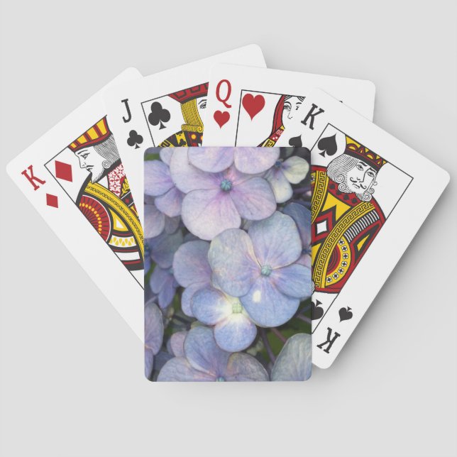 Blue Purple Hydrangea Playing Cards (Back)