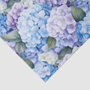 Blue Purple Hydrangeas Decoupage  Tissue Paper