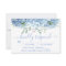 Blue Purple Hydrangeas Floral Wedding RSVP Card
