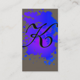 Blue Purple Ink Paint Splash Business Card