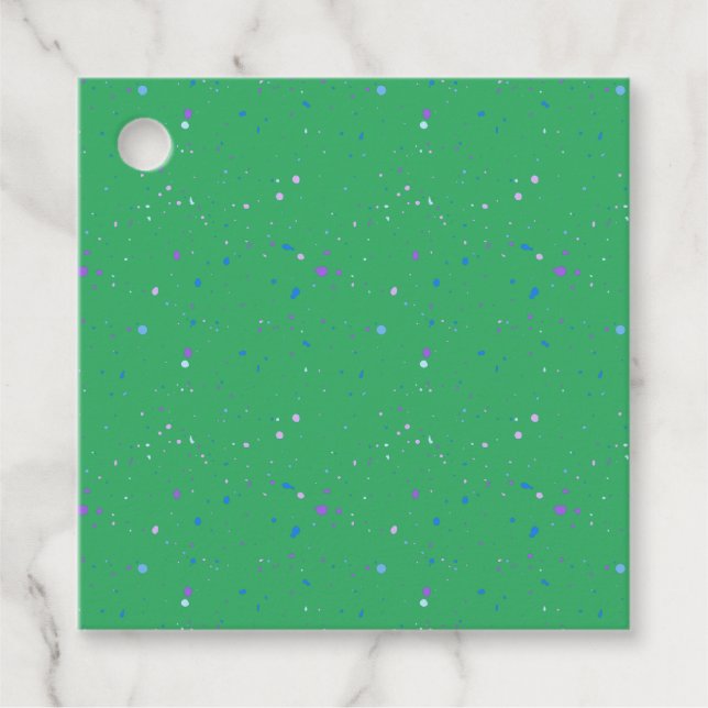 Blue + Purple Ink Splatters Favour Tags (Front)
