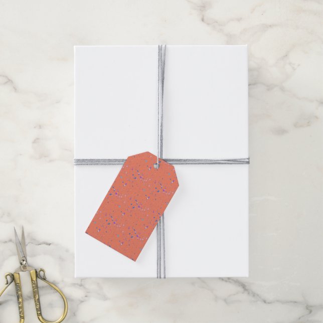 Blue + Purple Ink Splatters Gift Tags (With Twine)