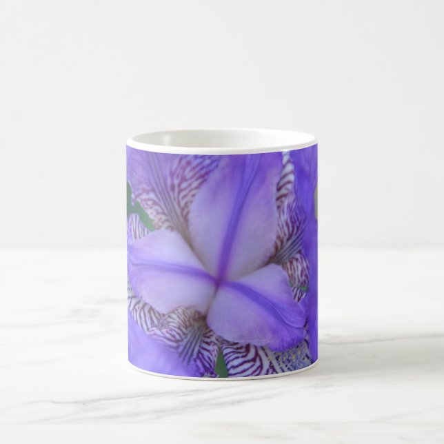 Blue Purple Iris Flower Coffee Mug (Center)