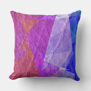 Blue Purple Leather Cushion