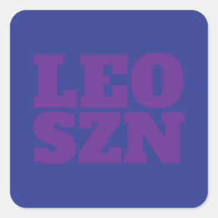 Blue Purple Leo SZN Cool Square Sticker