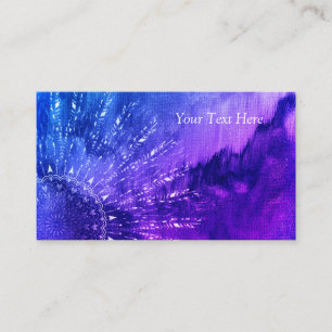 Blue Purple Mandala Clouds Yoga Instructor Business Card