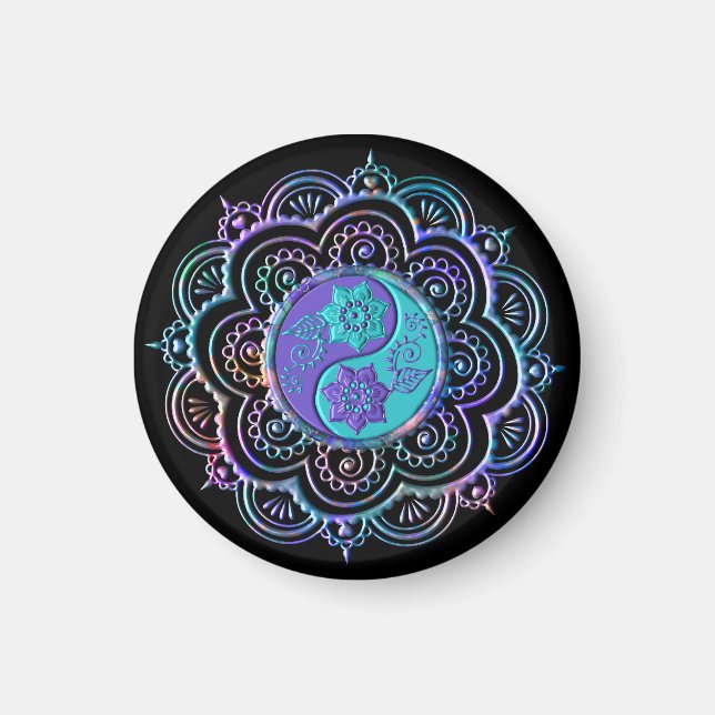 Blue & Purple Mandala Magnet (Front)