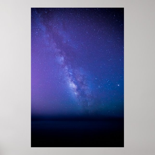 Blue Purple Milky Way Galaxy Poster (Front)