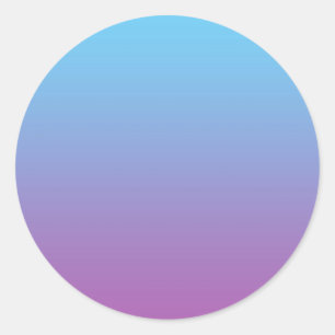 Blue & Purple Ombre Classic Round Sticker