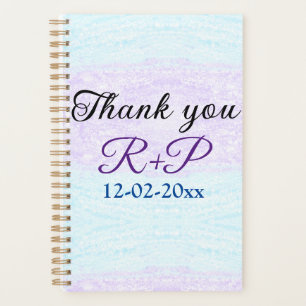 Blue purple ombre glitter sparkle thank you add planner