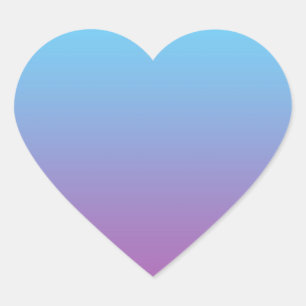 Blue & Purple Ombre Heart Sticker