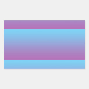 Blue & Purple Ombre Rectangular Sticker