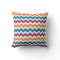 Blue Purple Orange Chevron Decorative Pillow