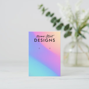 Blue Purple Orange Gradient Earring Display Card