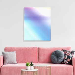 Blue Purple Pink and Yellow Abstract Art Canvas  Print