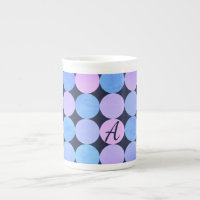 Blue Purple & Pink Circles Monogram