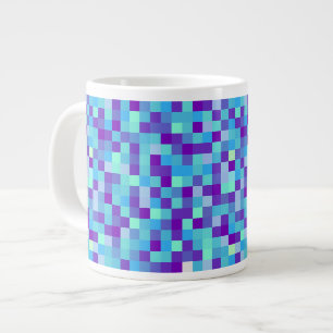 Blue & Purple Pixel Pattern Mug