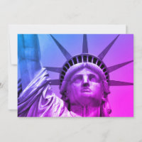 Blue Purple Pop Art Statue of Liberty New York
