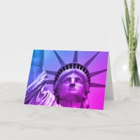 Blue Purple Pop Art Statue of Liberty New York