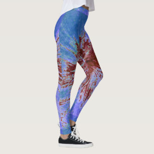 Blue, Purple, Red Paint Splatter Yoga Pants