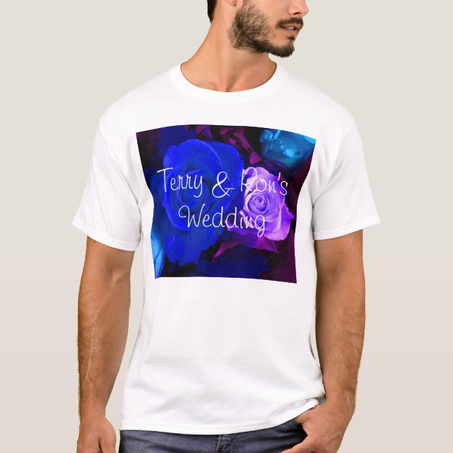 Blue Purple Rose T-Shirt (Front)