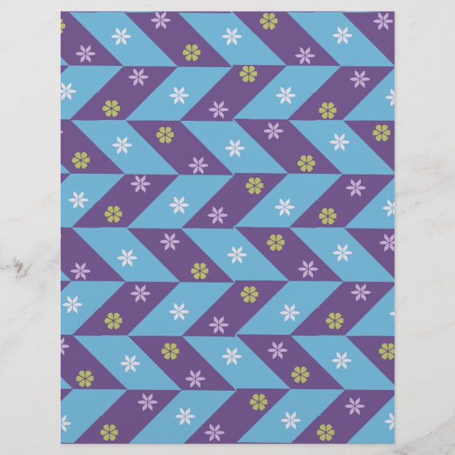 Blue & Purple Scrapbook paper (Front)