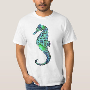 Blue Purple Sea Horse In Any Colour You Like T-Shirt