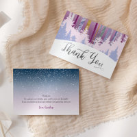 Blue Purple Silver Snow Wood Winter Trees Birthday
