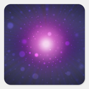 Blue Purple Space Galaxy Stars Abstract Square Sticker