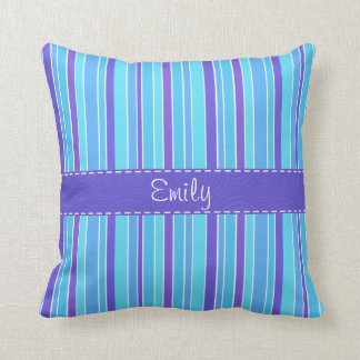 Blue & Purple Striped Cushion