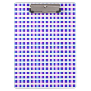 blue & purple striped electric retro  clipboard