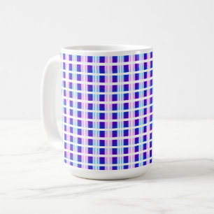 blue & purple striped electric retro coffee mug