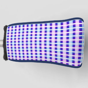 blue & purple striped electric retro  golf head cover