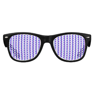 blue & purple striped electric retro kids sunglasses