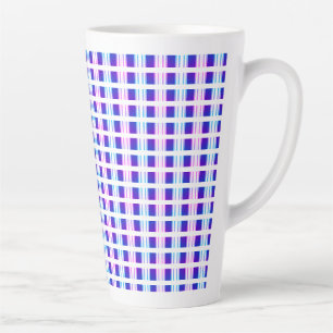blue & purple striped electric retro  latte mug