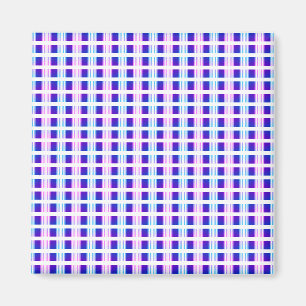 blue & purple striped electric retro  magnet
