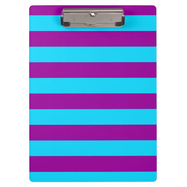 Blue Purple Stripes Design  Clipboard (Front)