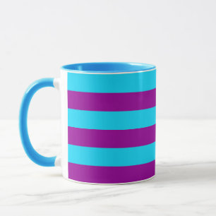 Blue Purple Stripes Design Mug