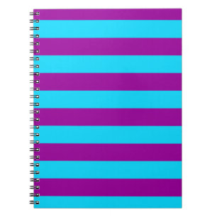 Blue Purple Stripes Design  Notebook