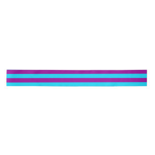Blue Purple Stripes Design  Satin Ribbon