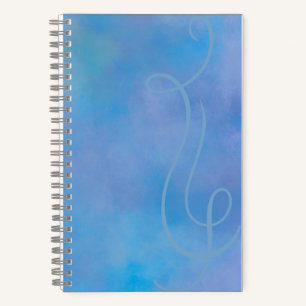 Blue & Purple Swirl Accent Notebook