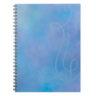 Blue & Purple Swirl Accent Notebook