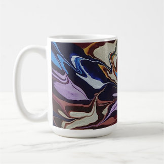 Blue & Purple Swirl Fluid Art Mug