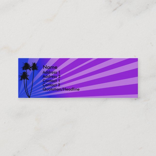 Blue/Purple Tropical Profile Card (Front)
