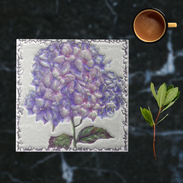 Blue Purple Vintage Botanical Faux 3D Tile (Creator Uploaded)
