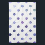Blue Purple Violet Metallic Faux Foil Polka Dot Tea Towel<br><div class="desc">Use our cool template, artwork, photo, graphic, or illustration, then add a name, text, quote, or monogram to create your own custom or monogrammed  dish cloth. Click the "Customise it!" button to make it totally customised. These dish towels or cloths are great gifts for men, women, and kids (and you,...</div>