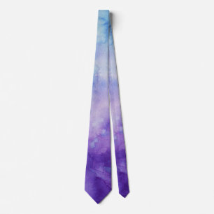 Blue & Purple Watercolor Necktie