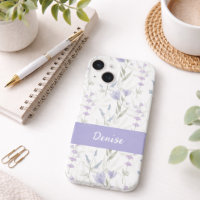 Blue Purple Watercolor Wildflower Name