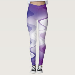 Blue purple white leggings