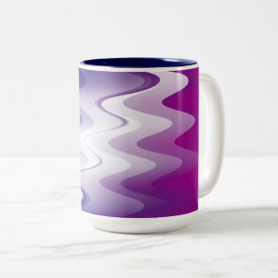 Blue purple white Two-Tone coffee mug